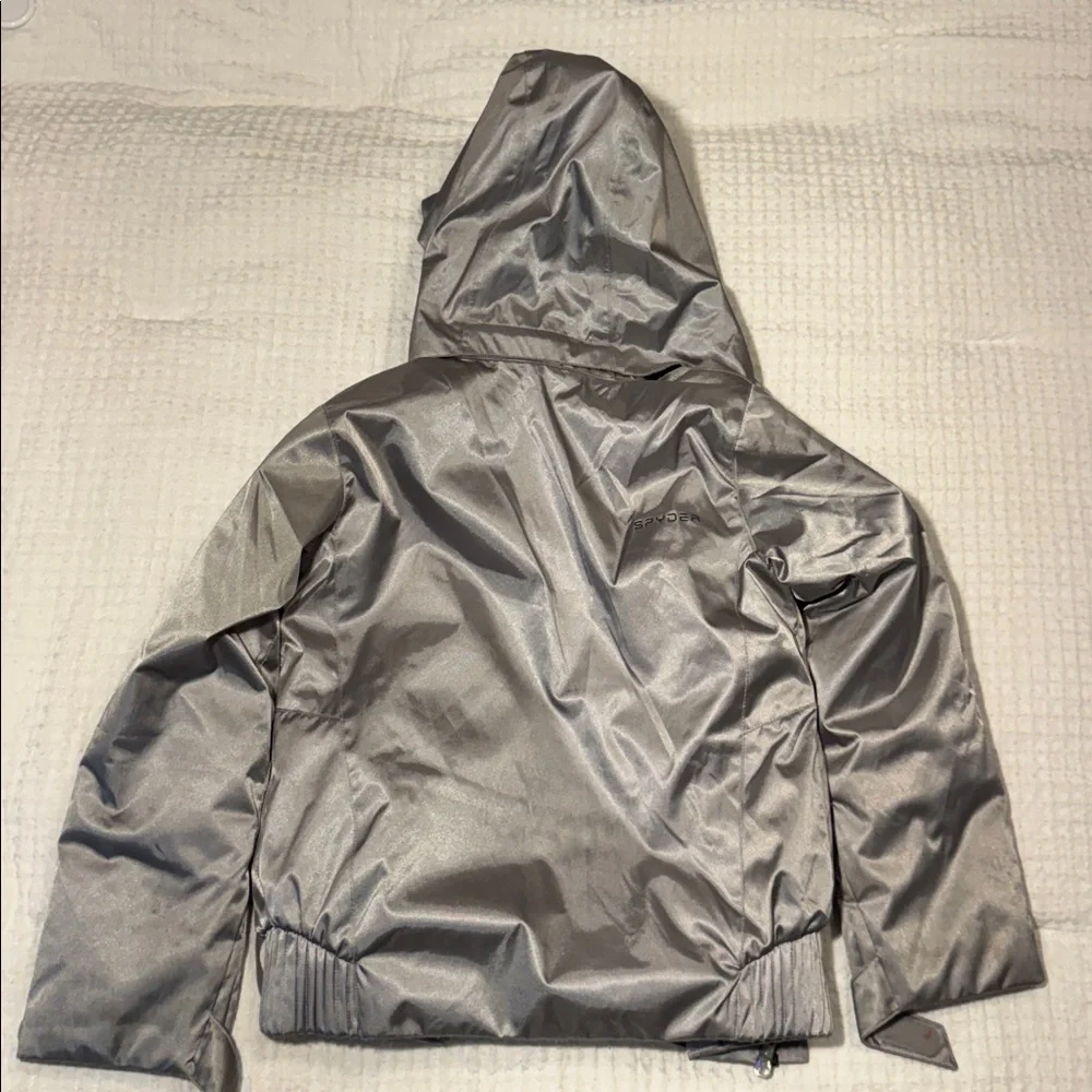 Spyder Girls Lola Insulated Ski or Snow Jacket Silver - Picture 10 of 13